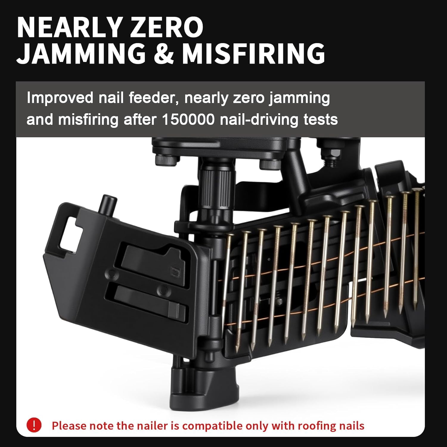 AEROPRO TOOLS Roofing Nailer 15 Degree Coil Roofing Nails 3/4-Inch up to 1-3/4-Inch CN45RC