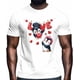 thumbnail image 2 of Camisetas para hombre, camiseta de algodón con cuello redondo y corazones de pingüino, manga corta para hombre, diseño romántico de animales para San Valentín., 2 of 8
