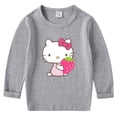 thumbnail image 3 of Hello kitty-Camiseta versátil de algodón con cuello redondo para niños y niñas, top de manga larga, ropa para niños de primavera y otoño, 3 of 5