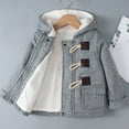 thumbnail image 5 of AINIYS Baby Boys Girls's Winter Wool Coat Hooded Peacoat Kids Fleece Lined Jacket Warm Thicken Windproof Overcoats Gray 4 Years, 5 of 6