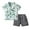 Green, variant on EnJoCho Boy 2 Toddler Kids Baby Boy Floral Short Sleeve Button Down Shirt Casual Shorts Pants Set Summer Outfits Hawaii Style Clothes 4-5 Years