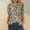 Brown, variant on ALLLIST 3/4 Sleeve Spring Tops for Women 2024 Trendy Brown Notch Neck Leopard Print Printed Button T-Shirts Loose Spring Blouse