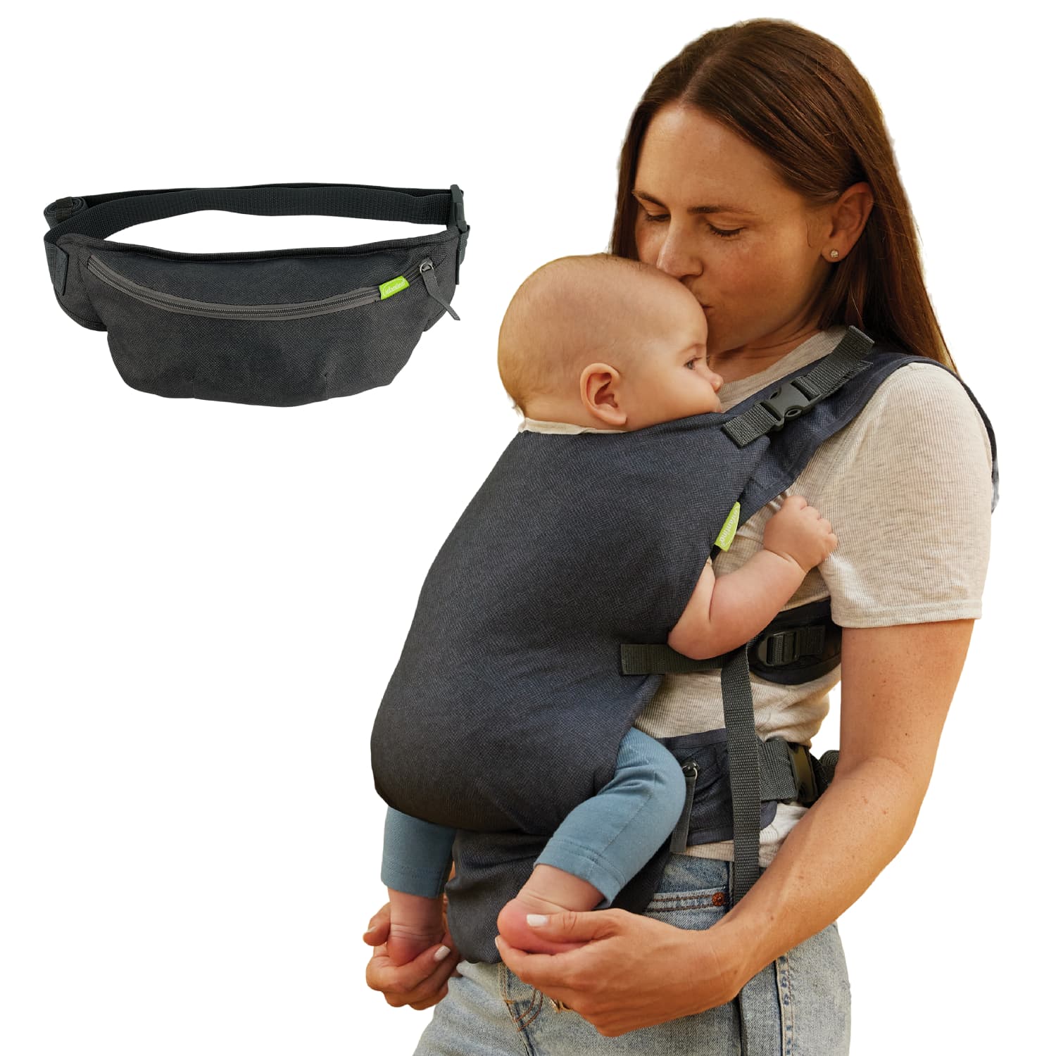 Infantino Fold & Go 2-in-1 Lightweight Baby Carrier, Gray photo 1