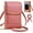 Dark Pink, variant on Touch Screen Crossbody Phone Purse, 2026 Small Touchscreen Phone Crossbody Bag for Women,Anti-Theft Leather Messenger Bag Rfid Block Mobile Phone Purse