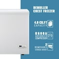 thumbnail image 4 of DEMULLER Compact Chest Freezer Deep Freestanding Freezers Mini Freezer Top Open Door YX-79-White, 4 of 10