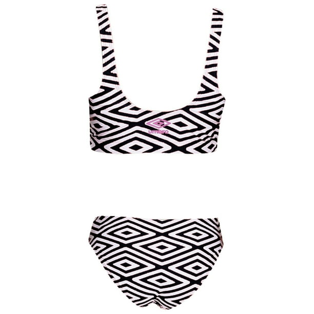 Umbro - Bikini Impreso para Mujer (Melocotón, Blanco)
