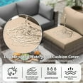 thumbnail image 4 of Kimunuk 8 Pcs Outdoor Cushion Covers for Patio Furniture, Washable Outdoor Cushion Slipcovers Replacement with Zipper for 3 Seat Rattan Sofa, Sand, 4 of 7