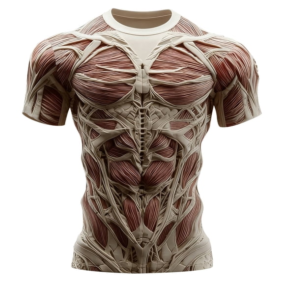 IWRICH Men's Short Sleeve Funny T Shirt 3D Printed T Shirts Trendy Crew Neck Tshirt Holiday Party Outfits Red XL