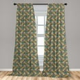 thumbnail image 5 of Ambesonne East Curtains, Boho Mandala Patchwork, Pair of 28"x95", Multicolor, 5 of 5