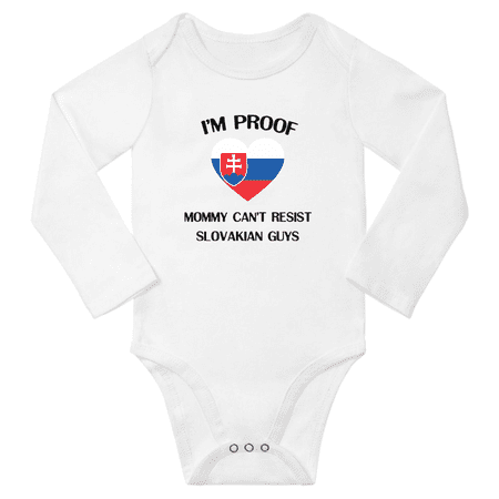 

I m Proof Mommy Can t Resist Slovakian Guys Baby Long Sleeve Bodysuit (White 24 Months)