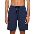 thumbnail image 2 of AnuYalue Mens Shorts Big and Tall Quick Dry Workout Running Shorts Athletic Shorts Knee Length SweatShorts with Zip Pockets, 2 of 6