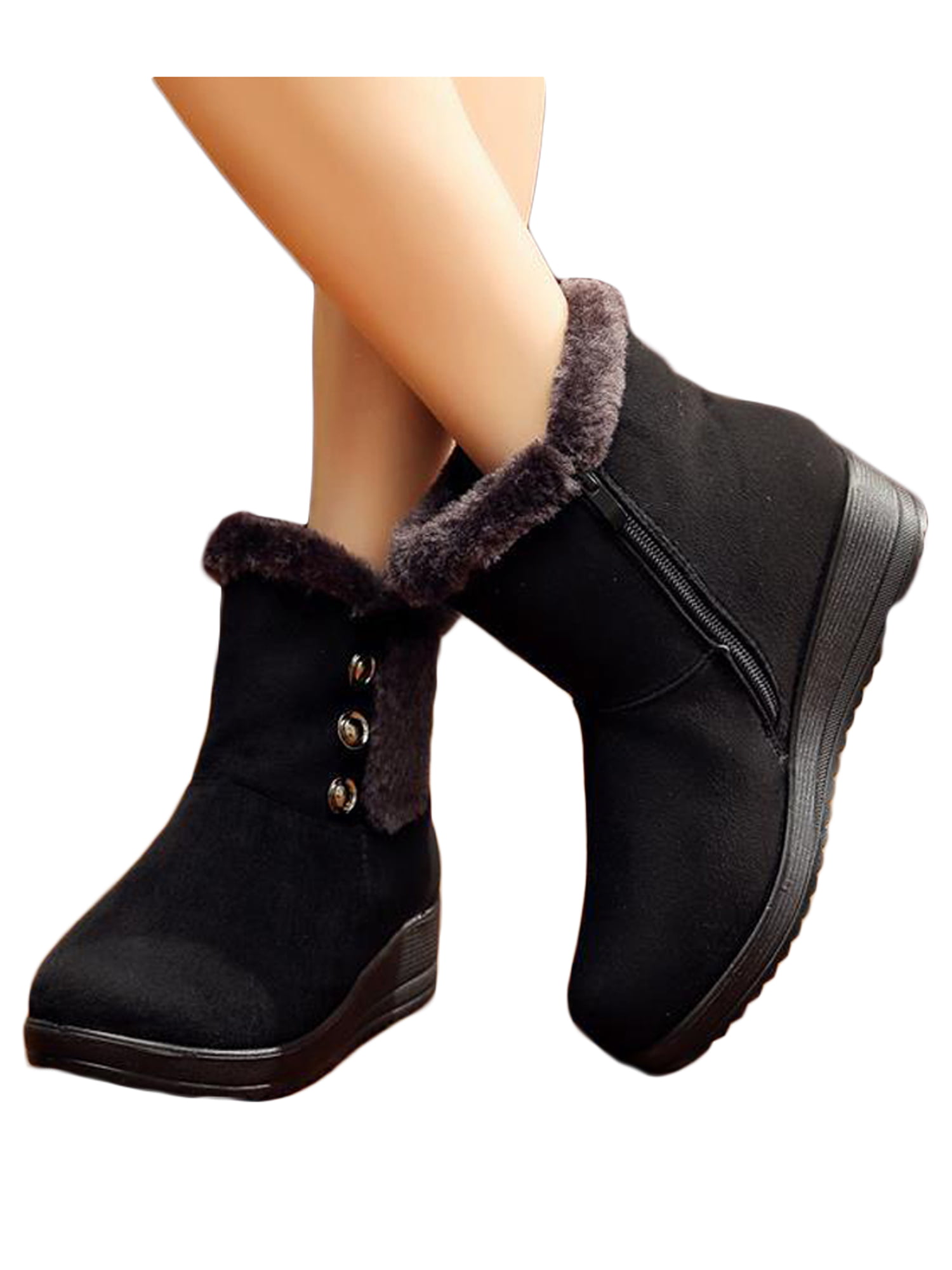 fur lined wide fit boots