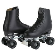 Chicago Skates Men's Deluxe Quad Roller Skates Black Classic Rink Skate, Sizes 5-13