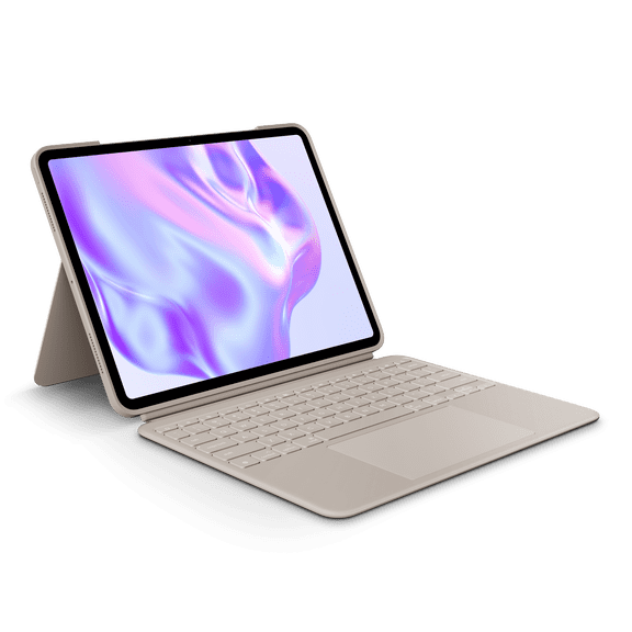 Logitech Combo Touch for iPad Pro 13-inch (M4) - Detachable Keyboard Case with Trackpad, Sand