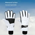 thumbnail image 4 of Men Women Ski Gloves for Men Women Simple Color Block Windproof Waterproof Cold Weather Thermal Protection White, 4 of 4