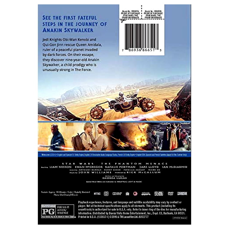 Star Wars: Episode I: The Phantom Menace - Walmart.com