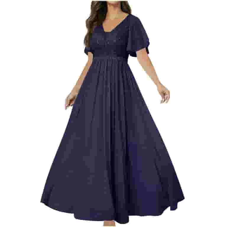 Fashion Elegant Solid With Belt Mesh V Neck A Line Dresses Fashion Elegant Solid With Belt Mesh V Neck A Line Dresses