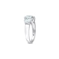 thumbnail image 4 of 2.80 Carat (Ctw) Aquamarine Three Stone Heart Ring in Sterling Silver for Women, 4 of 6