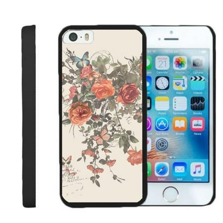 TurtleArmor ® | For Apple iPhone SE | iPhone 5 | iPhone 5s [Slim Duo] Two Piece Hard Cover Slim Snap On Case - Elegant (Best Snap On Iphone 5 Case)