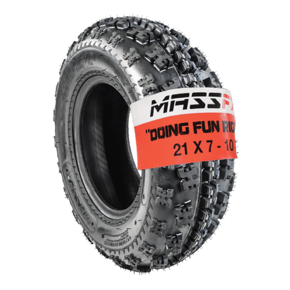 MASSFX 21x7-10 Front Tire for ATV, UTV, & SxS - 4-Ply w/ 15mm Tread Depth