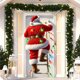 thumbnail image 4 of Seyotauo Merry Christmas Door Cover 35x71 Christmas Gift Box Present Hanging Banner Decoration Winter Holiday Bow Window Door Cover Stripes Ornaments Year Party Home Wall Outdoor, 4 of 6