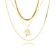 thumbnail image 1 of JeenMata Juego de 3 Collares con Monograma 'MAMA' en Oro Amarillo, 1 of 5