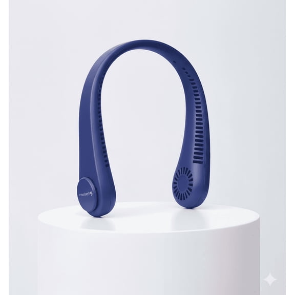 Portable Neck Fan, Hands Free Bladeless Wearable Personal Cooling Fan, USB Rechargeable, 3 Speeds, Lower Noise, 2400mAh Battery Operated Portable Neck Fan for Both Outdoor & Indoor Use