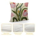 thumbnail image 4 of JEUXUS  Farmhouse Tulip Tufted Throw Pillow Cover Spring Floral Pillowcase Soft Square Cushion Case for Sofa Couch Bed Chair, 4 of 5