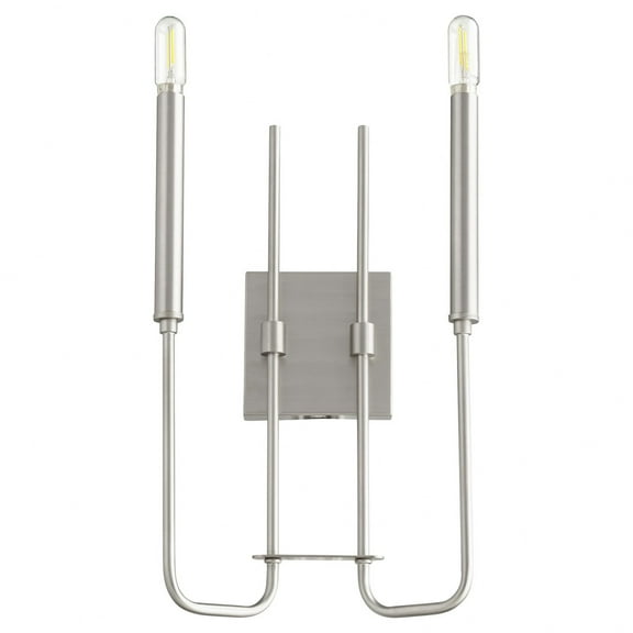 530-2-65 Quorum Lighting Hope - 2 Light Wall Mount In Soft Contemporary Style-16 Inches Tall and 9.25 Inches Wide-Satin Nickel Finish
