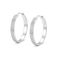 thumbnail image 2 of VEEDOFA 14K Gold Plated Hoop Earrings, 316L Stainless Steel Hypoallergenic CZ Earrings for Women, 2 of 9
