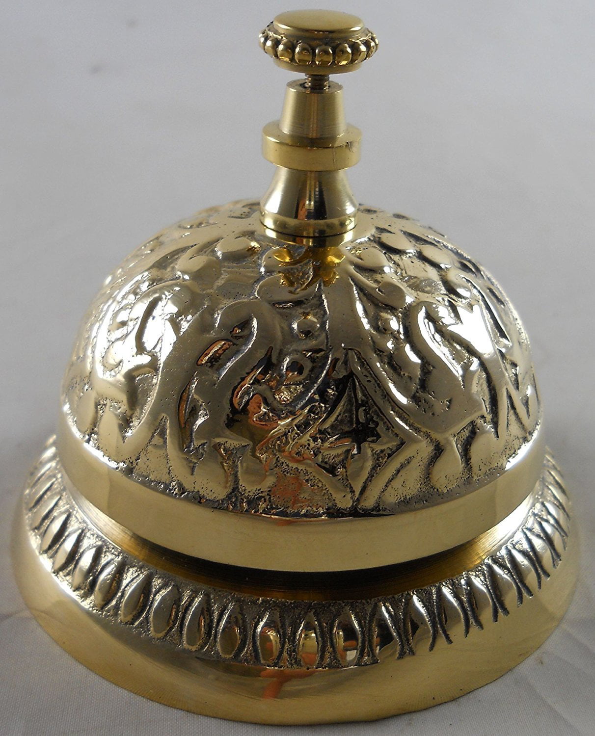 Vintage Antique Brass Hotel Counter Bell Service Bell Ship Desk Bell Call Bell 