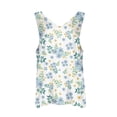 thumbnail image 4 of Women's Satin V-Neck Camisole Top, Floral Print Summer Basic Tank for Casual Outfits or Evening Wear,Light Blue XL, 4 of 5