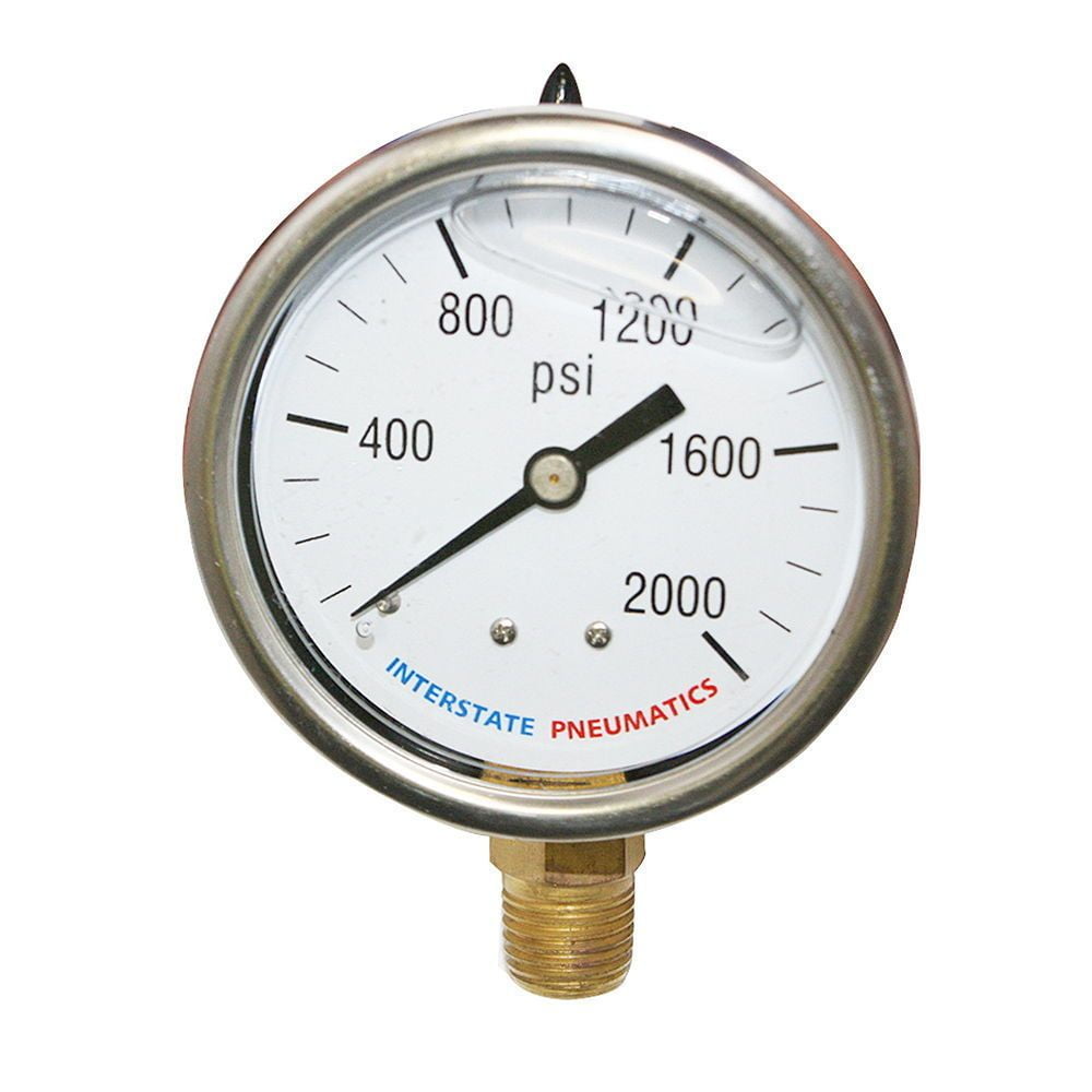 Air Pressure Gauge 2 Inch Dial 160 PSI 1/4 Inch NPT Rear Mount G2112-160 
