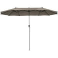 thumbnail image 3 of Patiojoy Parasol de Patio Double Face de 15 Pi, Parasol de Marché Extra-Grand pour l'Extérieur, Café, 3 of 7