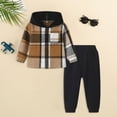 thumbnail image 2 of UAYOTSE Boys Color Block Hoodie Sweatshirt Jogger Set 3 6 12 18 Months 2T 3T 4T 5T Fit Long Sleeve Fall Outfit 2PCS Size 8-9 Years, 2 of 7