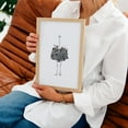 thumbnail image 5 of Floral ostrich - Illustration Floral Animal Surrealism Black and White Botanical Whimsical Unframed Wall Art Print 24 x 32 inches, 5 of 16