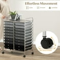 thumbnail image 4 of Demi Bonn 20 Drawers Storage Rolling Cart Studio Organizer with 4 Universal Casters, Gradient Gray, 4 of 6