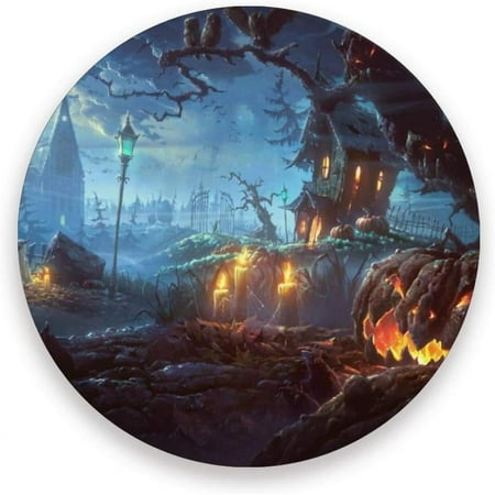 

Hyjoy 4 Pack Halloween Coasters Absorbent Moisture Non-Slip Drink Coaster Colorful Vintage Ceramic Stone with Cork Base Desktop