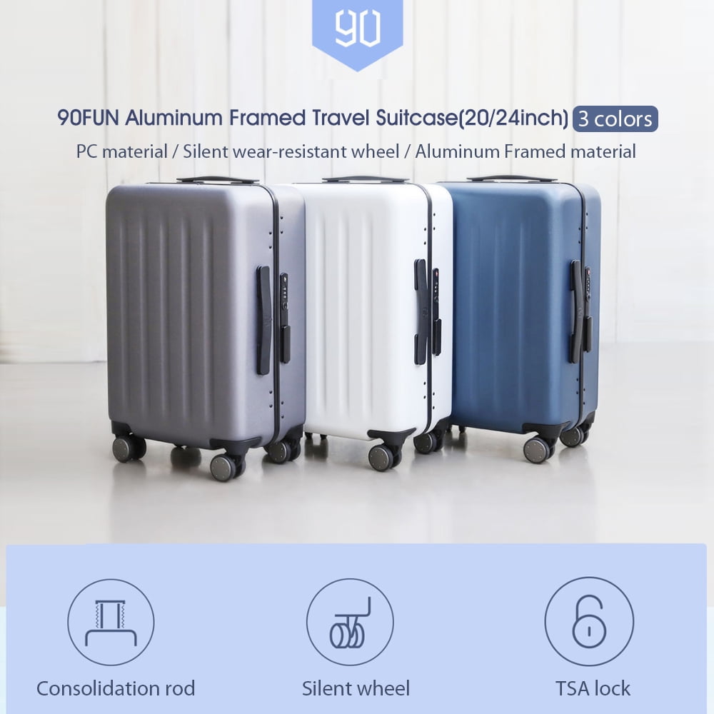 90 Fun Ecochain 20-Inch Lightweight Aluminum Frame Luggage in