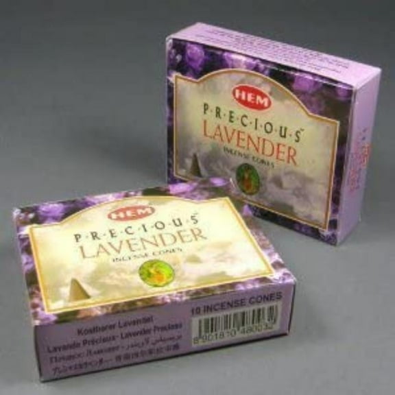 HEM Lavender Incense Dhoop Cones, Pair of 10 Cone Boxes - (IN195), 2 Cones Boxes - 10 Cones Each, Total 20 Incense Cones By Visit the HEM Store
