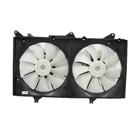 Dual Radiator and Condenser Fan Assembly - Pacific Best Inc For/Fit LX3115107 02-03 Lexus ES330/300 04-08 Toyota Solara