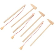 1 Set of Solid Wood Mini Hammers Hitting Hammer Wooden Fishing Poles Creative Educational Toys