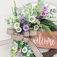 thumbnail image 7 of Spring Flower Wreath Hanging Small Bow Flower Wreath Front Door Holiday Decoration Spring Daisy Bow Wreath Artificial Plastic, 7 of 7