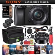 Sony a6100 16-50mm Lens Mirrorless Camera with 2x Battery, Black