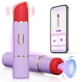 thumbnail image 2 of Sucking Bullet Vibrator with APP Control Adult Toys Mini Lipstick Vibrators with 10 Vibration and Suction Modes Portable Adult Toys for Women, 2 of 8