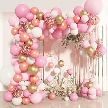 Balloon Arch Garland Kit | 145 Balloon Kit | Rose Gold Chrome Balloons ...