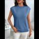 thumbnail image 5 of Suéteres de Cuello Alto para Mujer, Chalecos, Blusas Informales de Negocios y Moda, Conjuntos de Otoño. Azul Neblina L, 5 of 9