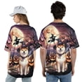 thumbnail image 5 of Spooky Halloween Night Witch Shiba Inu Glowing Pumpkins All Over Print 3D Baseball Shirt Shibas Dog Lovers Gifts Idea Softball Sport - 12015, 5 of 6