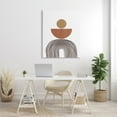thumbnail image 2 of Stupell Indtries Boho Shapes Stacked Abstract Round Curves Brown White,36 x 48,Design by JJ Design Hoe LLC, 2 of 6