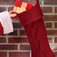 thumbnail image 2 of 18.11 Inch Christmas Stockings Cable Knit Stocking Large Size Christmas Decorations for Fireplace Xmas Tree Holiday Family Friends Gift Exchange Party, 2 of 4